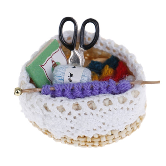 Outil de tricot en laine miniature pour maison de poupée 1:12, tricot en laine