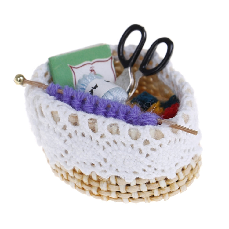Outil de tricot en laine miniature pour maison de poupée 1:12, tricot en laine