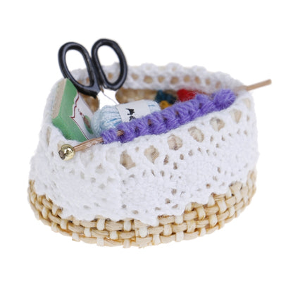 Outil de tricot en laine miniature pour maison de poupée 1:12, tricot en laine