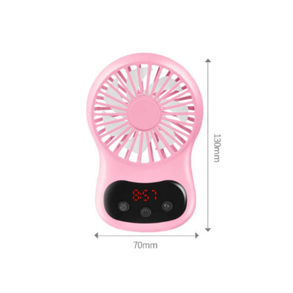 Ventilateur multifonctionnel avec horloge, petit ventilateur de bureau créatif, mini ventilateur USB, blanc, rose, bleu
