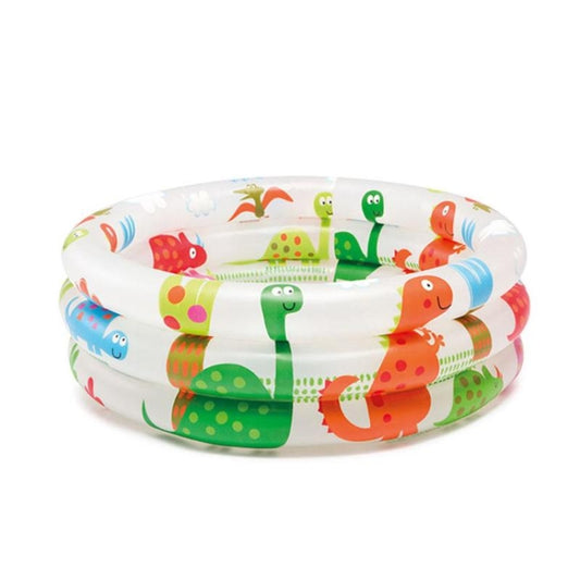 Piscine gonflable ronde pour bébé, motif dinosaure de dessin animé, dimensions : 61 x 22 cm