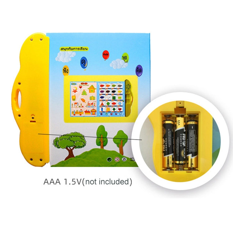 Jouets éducatifs pour enfants : Livres audio électriques multilingues (thaï, anglais, chinois) pour l'apprentissage précoce