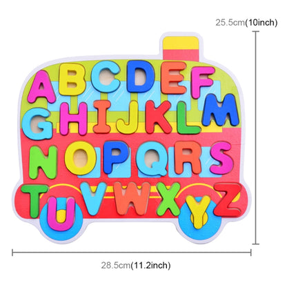 Jouets de puzzle pour enfants, planche à saisir à la main en dessin animé, puzzle en bois pour l'apprentissage des chiffres et de l'alphabet