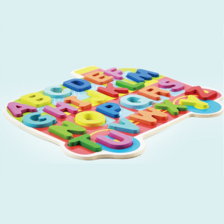 Jouets de puzzle pour enfants, planche à saisir à la main en dessin animé, puzzle en bois pour l'apprentissage des chiffres et de l'alphabet