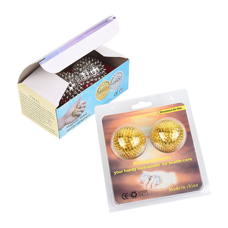 1 Pair Magnetic Massage Ball Relax Muscle Finger Plantar Pressure Massage Stab Ball, 3.2cm, 4.7cm, 5.6cm