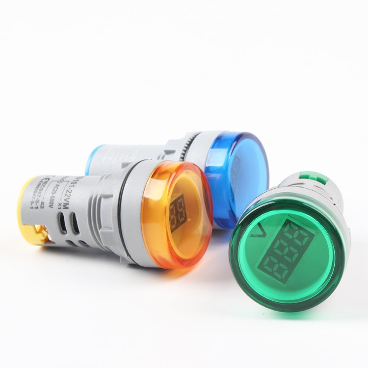 AD16-22DSV  Mini Digital Display 60-500V General Indicator AC Voltmeter, Open Hole: 22mm, 60-500V Yellow, 60-500V Blue, 60-500V White, 60-500V Red, 60-500V Green