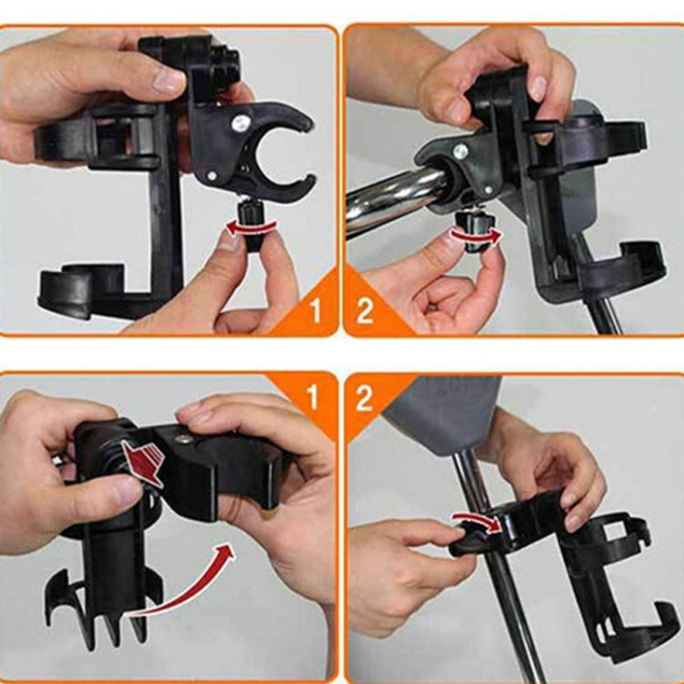 Rotatable Lockable Bicycle Bottle Cage Baby Stroller Bottle Holder Bicycle Water Bottle Holder, Lockable Bicycle Bottle