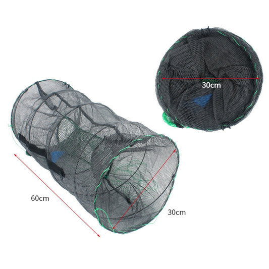 Spring Cage Fishing Net Automatic Folding Shrimp Cage Round Spring Fish Net, Special Mesh Large, Encrypted Mesh Large