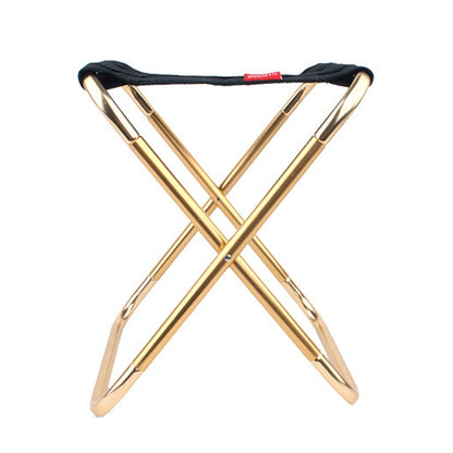 CLS Large 7075 Aluminum Alloy Outdoor Folding Stool Portable BBQ Fishing Folding Chair, Size: 30x25x31cm, CLS Large 7075(Red), CLS Large 7075(Blue), CLS Large 7075(Black)