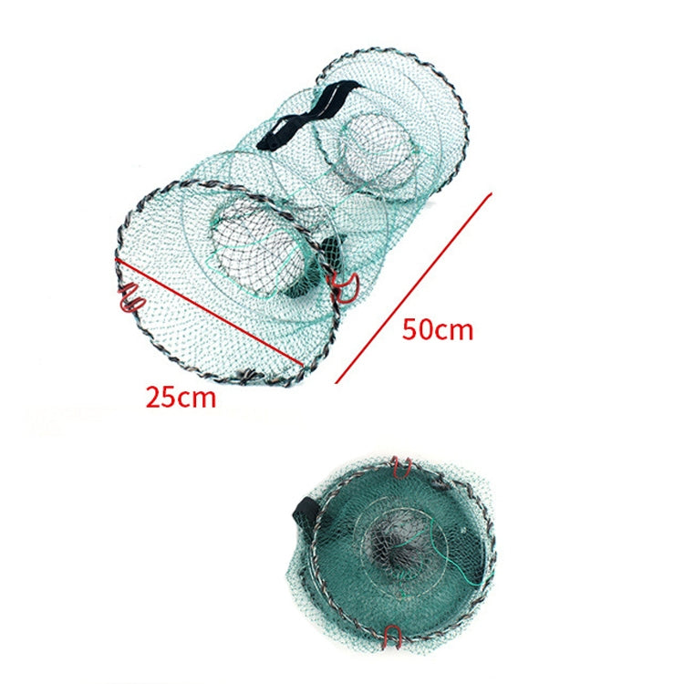 Filet de pêche pliable rond en forme de nasse à crabe, petit