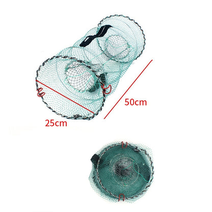 Filet de pêche pliable rond en forme de nasse à crabe, petit