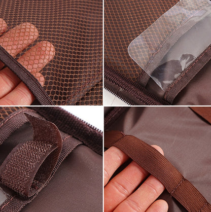 CLS Ensemble d'ustensiles de cuisine d'extérieur 7 en 1 en acier inoxydable 201 Sac à main portable Sac de pique-nique, Motif triangle 7 en 1, Café 7 en 1