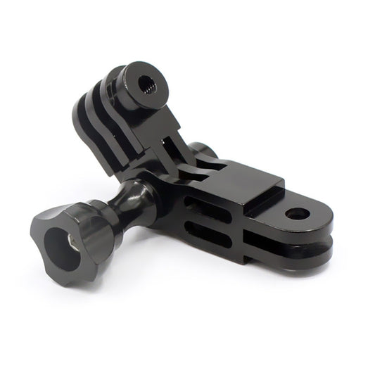 Bras de réglage universel à trois voies en alliage d'aluminium pour caméra d'action Adaptateur 360 degrés, rouge, bleu, noir