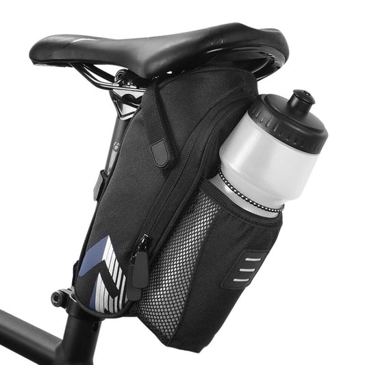ROSWHEEL Sacoche de selle vélo 1,8 L avec support gourde et attache pour feu arrière, ROSWHEEL Sacoche de selle