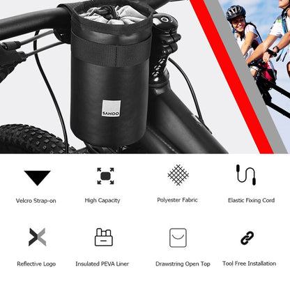 SAHOO 0.5L Bicycle Thermal Insulation Polyester Water Bottle Chartered Front Bag, SAHOO 0.5L Bicycle Front Bag