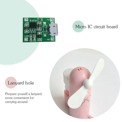 Support de téléphone portable créatif Dessin animé Pulvérisation Mini ventilateur Ventilateur USB portable