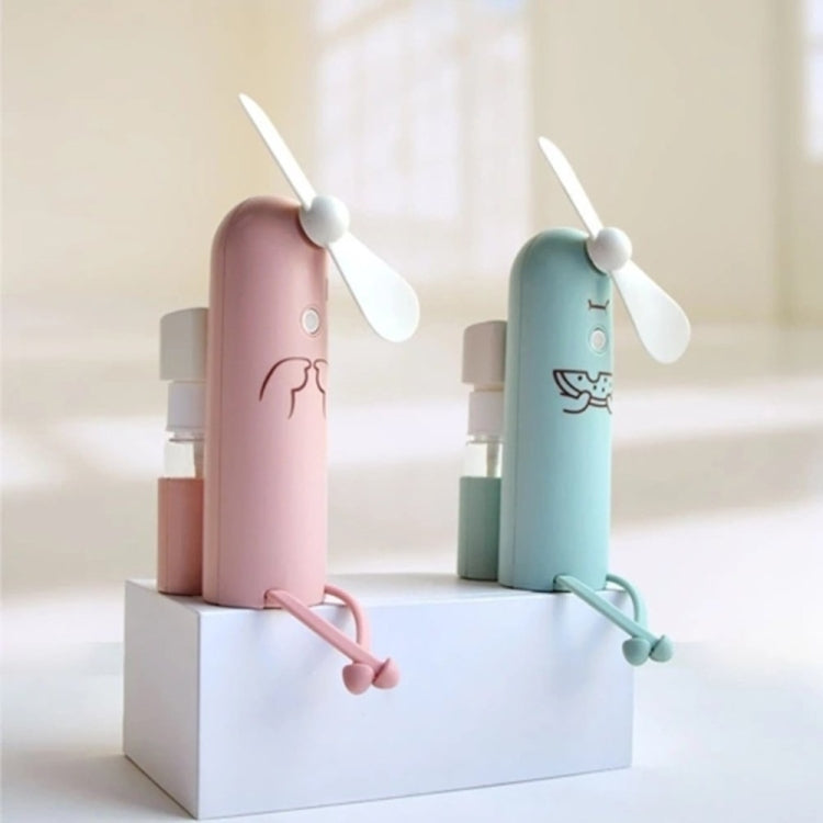 Support de téléphone portable créatif Dessin animé Pulvérisation Mini ventilateur Ventilateur USB portable