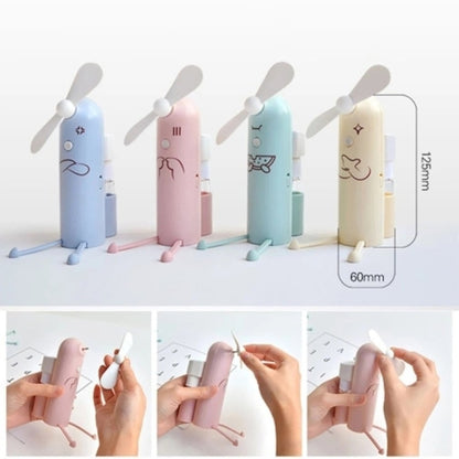 Support de téléphone portable créatif Dessin animé Pulvérisation Mini ventilateur Ventilateur USB portable