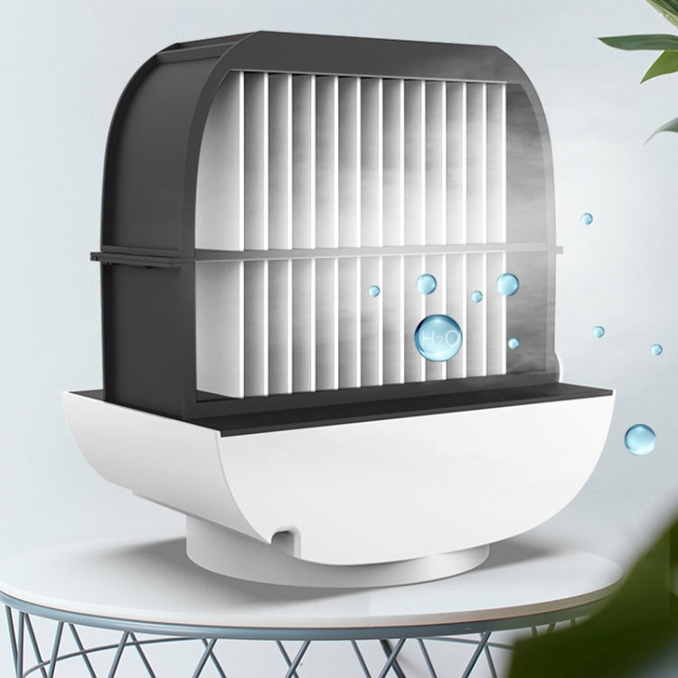 Mini Multifunctional Humidification Aromatherapy Fan Portable Office Home Desktop Air Conditioner Fan, Sky White, Cherry Blossom Powder, Moran Green, Dark Blue