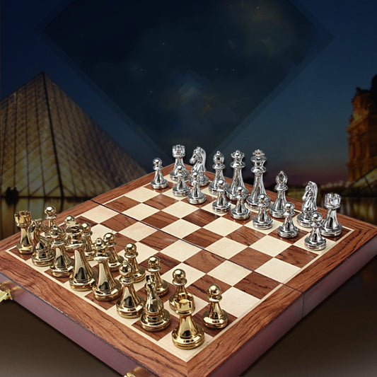 Jeu d'échecs européen simple en alliage de zinc, Ensemble d'échecs européen