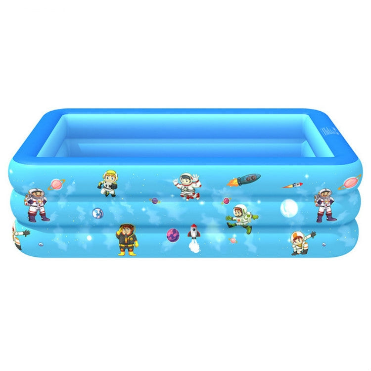 Piscine gonflable carrée pour bébé, motif spatial, pour intérieur et extérieur, 120 x 85 x 35cm
