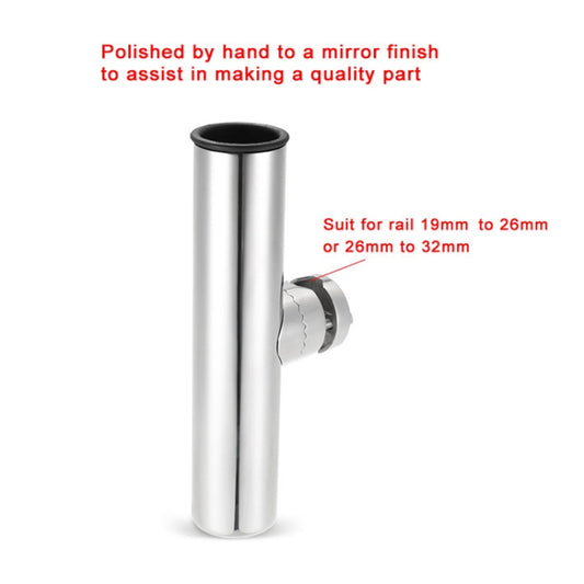 BSET MATEL Marine Hardware 316 Stainless Steel Fishing Rod Seat Yacht Sea Fishing Bracket, 19-26mm