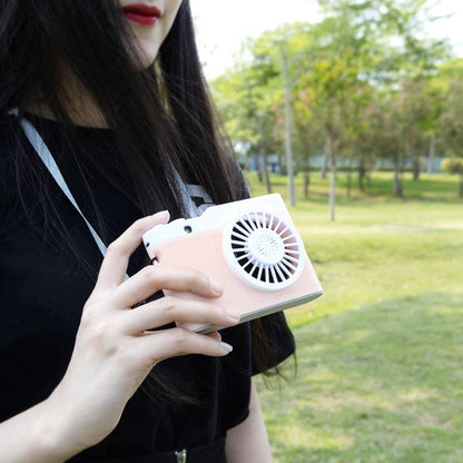 Mini ventilateur de cou portable USB, ventilateur de caméra à chargement USB