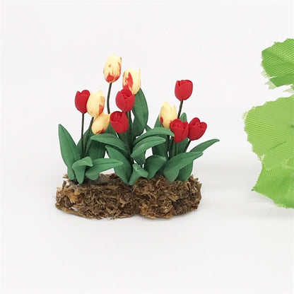 Maquette de fleur de tulipe de simulation pour maison de poupée 1:12, fleur de tulipe
