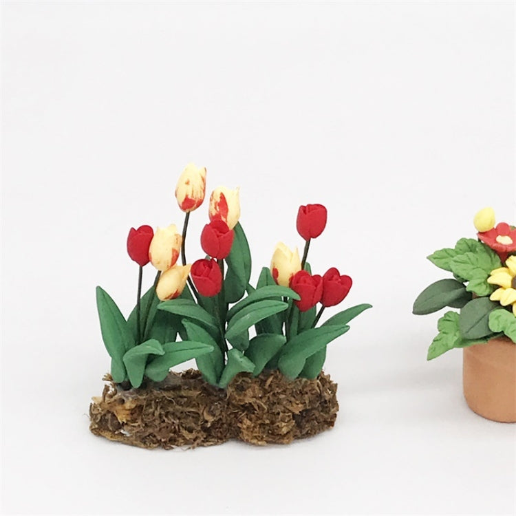 Maquette de fleur de tulipe de simulation pour maison de poupée 1:12, fleur de tulipe