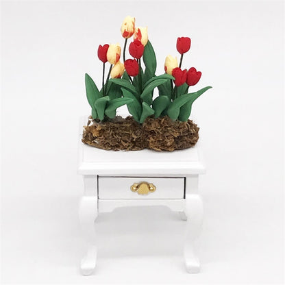Maquette de fleur de tulipe de simulation pour maison de poupée 1:12, fleur de tulipe