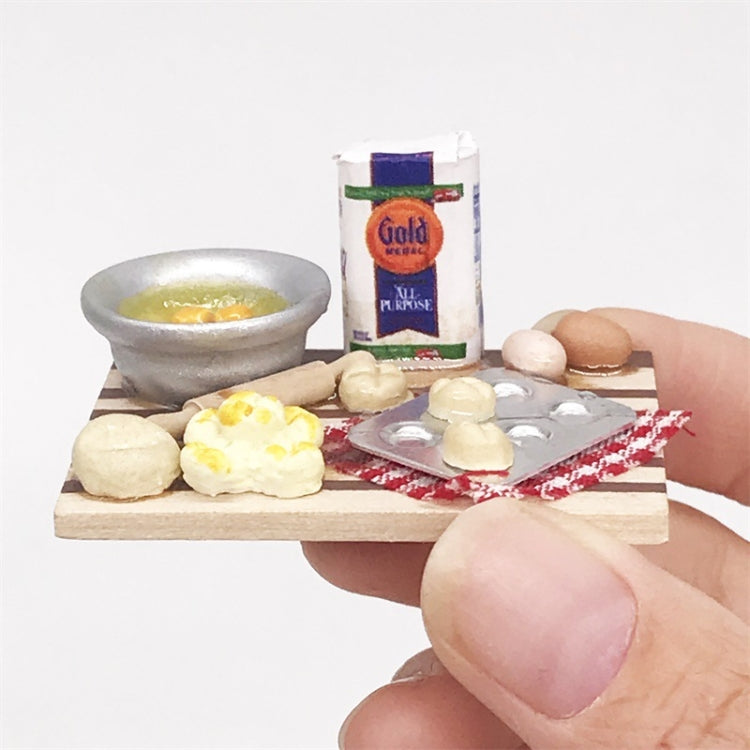1:12 Miniature Maison Jouet Simulation Planche à Découper Fabrication de Desserts Table à Pain, Planche à Découper