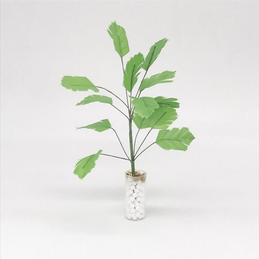 3 PIÈCES 1:12 Mini maison de poupée modèle de plante de maison de poupée vase jouet étranger bananier vert, 3 PIÈCES Bananier vert