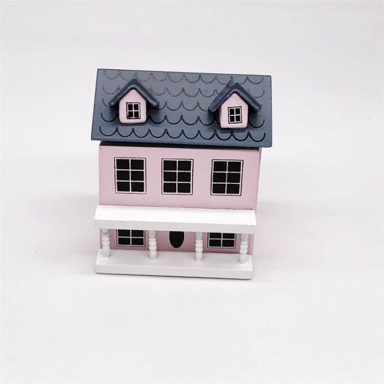 Mini maison de poupée 1:12 Villa de poche mignonne, Rose, Bleu