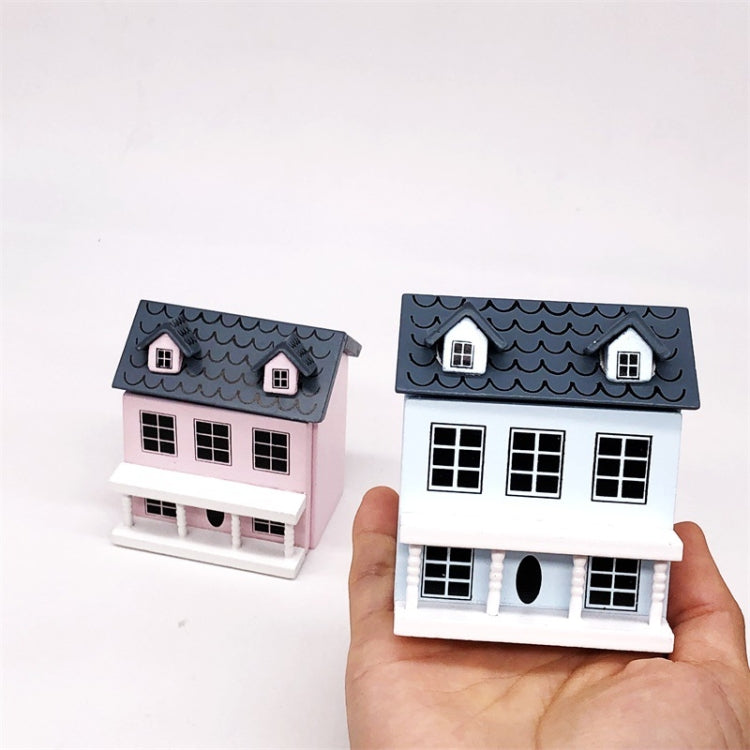 Mini maison de poupée 1:12 Villa de poche mignonne, Rose, Bleu