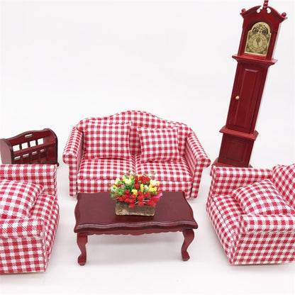 2 PCS 1:12 mini Doll House Dollhouse Garden Scene Simulation Flower Potted Clay Flower, Clay Flower