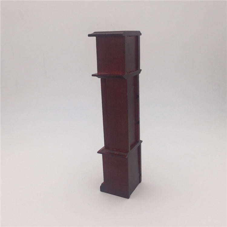 1/12 Mini maison jouet, simulation d'horloge vintage en acajou, horloge vintage