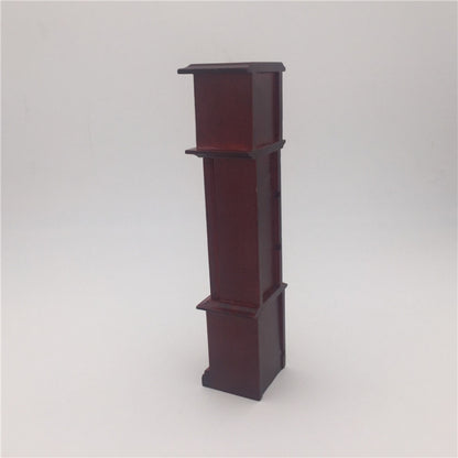 1/12 Mini maison jouet, simulation d'horloge vintage en acajou, horloge vintage