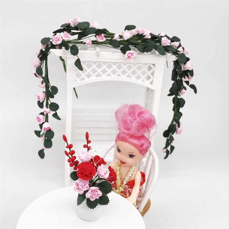 1:12 Miniature Maison Jouet Simulation Corde de Rose pour Chevalet Balançoire Scène de Jardin, Corde de Rose Balançoire