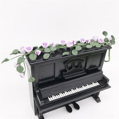 1:12 Miniature Maison Jouet Simulation Corde de Rose pour Chevalet Balançoire Scène de Jardin, Corde de Rose Balançoire