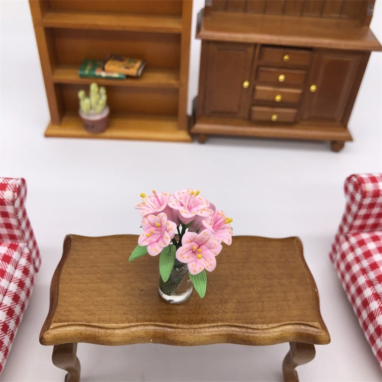 1:12 mini maison de poupée meubles de maison de poupée décoration de poche arrangements de fleurs lys, fleurs lys