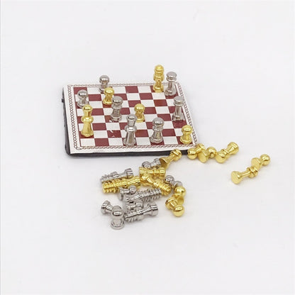 1:12 Mini House Toy Simulation Chess Model Scene Accessories, Chess