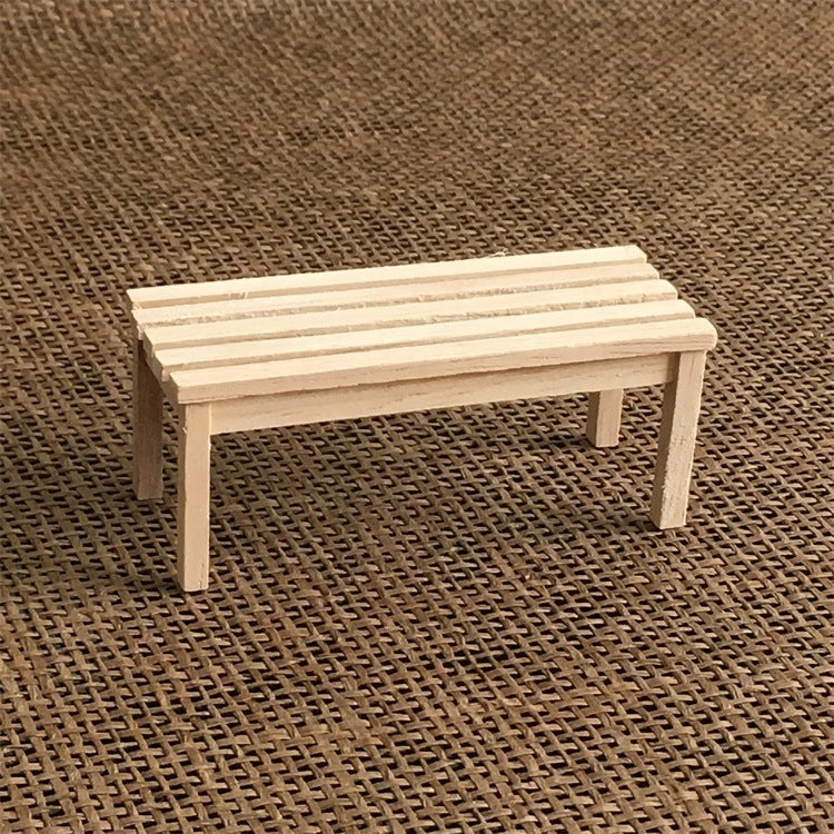 4 PCS / Ensemble 1:12 Maison de Poupée Mini Meuble Modèle Chaise de Jardin Extérieur Tabouret, Chaise de Jardin Extérieur