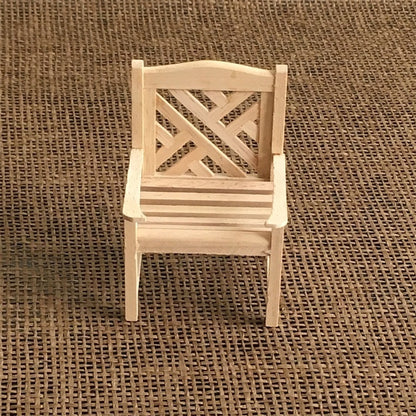 4 PCS / Ensemble 1:12 Maison de Poupée Mini Meuble Modèle Chaise de Jardin Extérieur Tabouret, Chaise de Jardin Extérieur