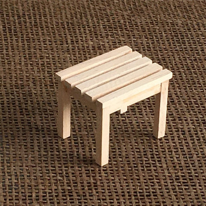 4 PCS / Ensemble 1:12 Maison de Poupée Mini Meuble Modèle Chaise de Jardin Extérieur Tabouret, Chaise de Jardin Extérieur
