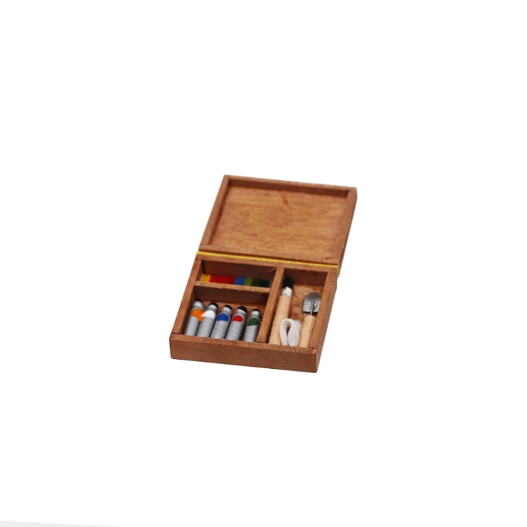 Accessoires de maison de poupée Mini boîte d'aquarelle de poche Simulation de peinture Pox, Peinture Pox
