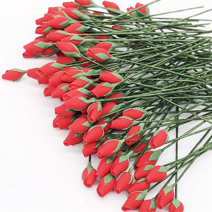 10 PCS 1:12 Mini House Toy Simulation Rose Bone for Garden Living Room, Rose Bone