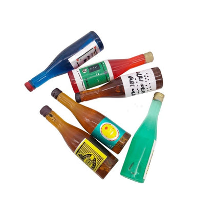 18 PCS / 3 Pack  1:12 Mini Dollhouse Pocket Simulation Fruit Wine Drink Bottle Ornaments Model, Wine Drink Bottle