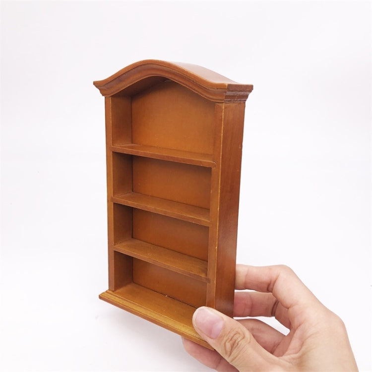 1:12 Mini House Toy Simulation Furniture Wooden Bookcase Mini House Toy, Wooden Bookcase