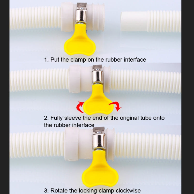 18mm Diameter Plastic Drain Pipe Water Outlet Extension Hose with Clamp for Semi-automatic Washing Machine / Air Conditioner, 1m Length, 2m  Length, 3m  Length, 4m  Length, 5m  Length