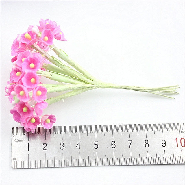 5 Branches DIY Hand-simulated Plum Mini Flocking Cloth Lucky Flower